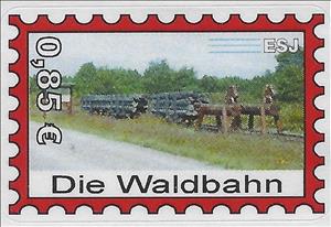 Stamp, Die Waldbahn, Germany, Modern Private Post Offices,  