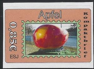 Stamp, Apfel, Germany, Modern Private Post Offices,  , Fruits