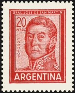 Stamp, José Francisco de San Martín (1778-1850), Argentina,  , Famous People, Freedom Fighters, Generals, Heroes, Men