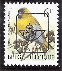 Stamp, Sijsje, Belgium,  , Animals (Fauna), Birds