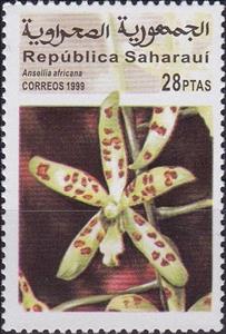 Stamp, Ansellia africana, Cinderellas,  , Flowers, Orchids