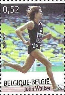 Stamp, Memorial Van Damme - John Walker, Belgium,  , Sport, Athletics, Running, Athletes