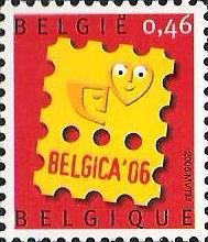 Stamp, Logo Belgica 2006  Format 21x25mm, Belgium,  