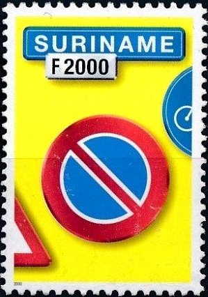 Stamp, Traffic sign, Suriname,  , Road Signs