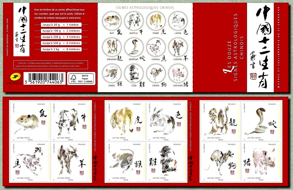 The 12 Chinese signs of the zodiac