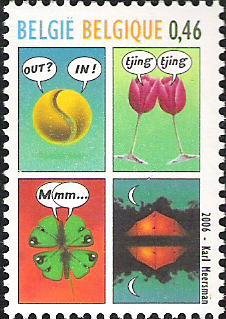 Stamp, World Champ. Youth Philat. - Comics, Belgium,  