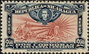 Stamp, Landing of Columbus, Nicaragua,  