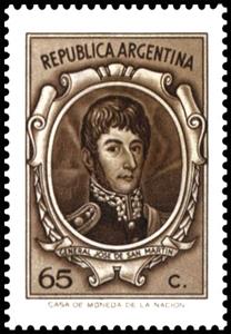 Stamp, José Francisco de San Martín (1778-1850), Argentina,  , Famous People, Freedom Fighters, Generals, Heroes, Men
