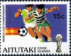 Stamp, Football World Cup, Spain 1982, Aitutaki,  , Football (Soccer), Sports