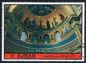 Stamp, Apse of St. John's Basilica, Ajman,  , Frescos