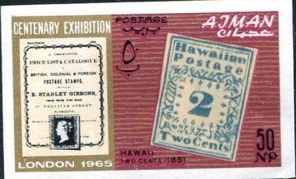 Stamp of Hawaii; Gibbons catalogue of 1865