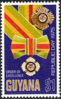 Stamp, Order of Excellence, Guyana,  