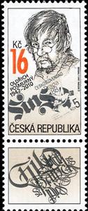 Se-tenant, Oldřich Pošmurný (1942-2010), Czech Republic,  , Artists, Engravers, Famous People, Men