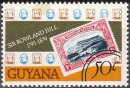 Stamp, Sir Rowland Hill & stamp Mi:GY 98, Guyana,  , Stamps