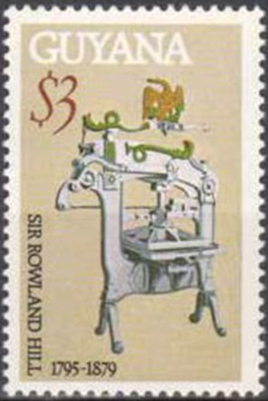 Stamp, Printing press, Guyana,  