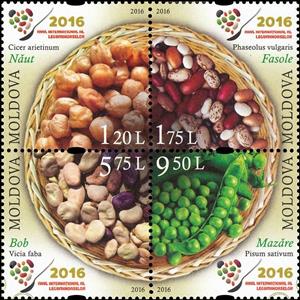 Se-tenant, International Year of Pulses, Moldova,  , Food