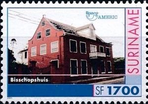 Stamp, Residence of Bishop, Suriname,  , Buildings