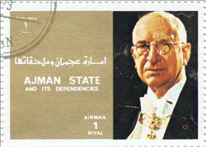 Stamp, Eamon de Valera (1882-1975), President of Ireland, Ajman,  