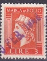 Revenue Stamp, Italy turreted, Italy,  , Headgear, Industry