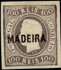 Stamp, D. Luís I, Imperforated, Madeira Islands,  