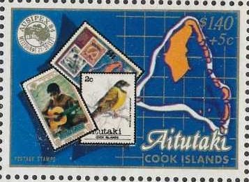 Stamp, International Stamp Exhibition, Melbourne, Aitutaki,  , Maps, Philatelic Exhibitions, Stamps