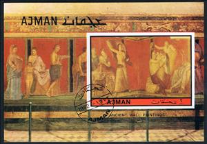 Souvenir Sheet, Dionysos and Ariadne, Ajman,  