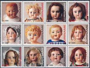 Mini Sheet, Dolls Block, Suriname,  , Toys