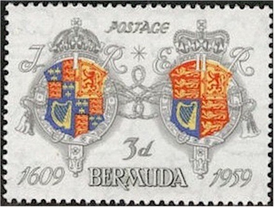 Arms of James I and Elizabeth II