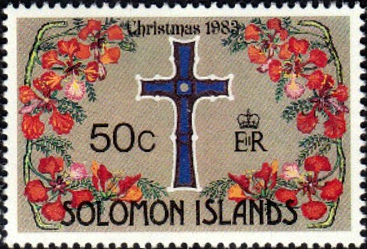 Cross, flowers