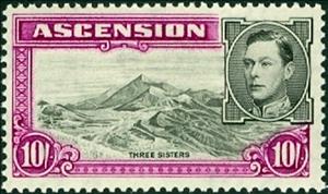 Stamp, Three Sisters, Ascension Island,  , Landscapes