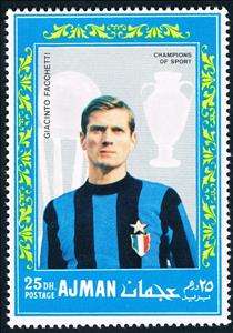 Stamp, Giacinto Facchetti, Ajman,  , Football (Soccer)