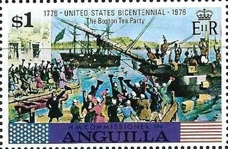 Stamp, Boston Teaparty, Anguilla,  , Ships