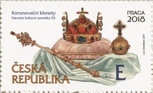 Stamp, The Crown Jewels, Czech Republic,  , Crowns and Coronets, Jewelery, Royalty