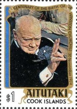 Churchill - Giving V sign