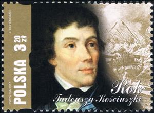 Stamp, The Year of Tadeusz Kosciuszko, Poland,  , Anniversaries and Jubilees, Famous People, Freedom Fighters, Men