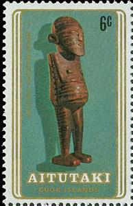 Stamp, Ancestral figure, Aitutaki, Aitutaki,  , Crafts