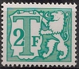 Heraldic Lion large Numeral  Green color