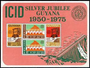 Souvenir Sheet, International Commission on Irrigation and Drainage, 25th an, Guyana,  