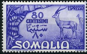 Stamp, Grant's Gazelle (Gazella granti), Italian colonies, territories and occupations,  , Animals (Fauna)