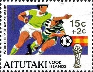 Stamp, Football World Cup, Spain 1982, Aitutaki,  , Football (Soccer), Sports