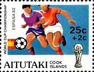 Stamp, Football World Cup, Spain 1982, Aitutaki,  , Football (Soccer), Sports