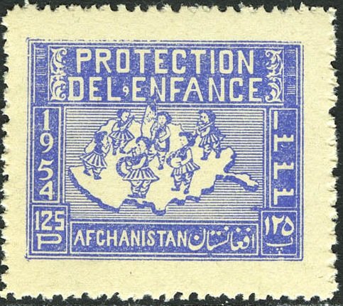 Children's Band and Map of Afghanistan