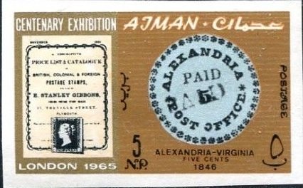 Stamp of Alexandria, Virginia: Gibbons catalogue of 1865
