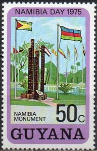 Stamp, Namibia Day 1975, Guyana,  
