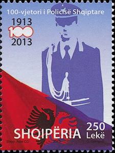 Stamp, Policeman, Albania,  , Anniversaries and Jubilees, Police