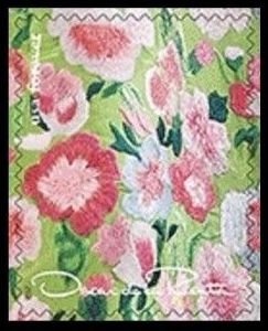 Oscar de la Renta - red flower design
