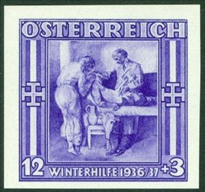 Stamp, Care of the sick, Austria,  