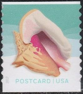 Stamp, Queen conch seashell - coil, United States of America,  , Animals (Fauna), Molluscs, Sea Life, Shells