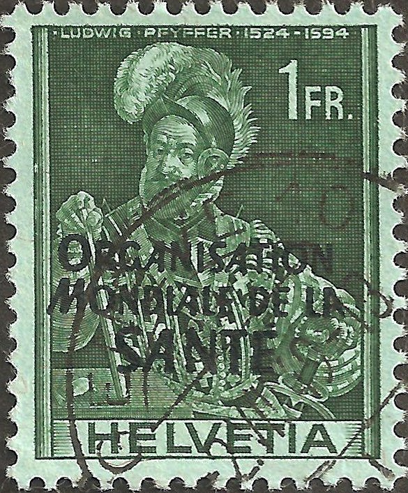 Colonel Ludbig Pfyffer (OMS/WHO overprint)