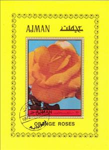 Souvenir Sheet, Belle blonde, Ajman,  , Flowers, Roses